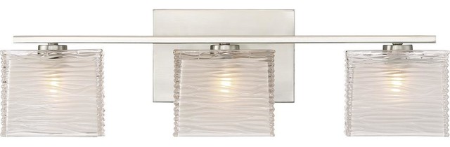 Westcap 3 Light Bath Lighting in Brushed Nickel