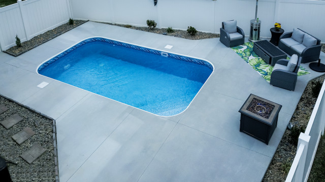 Custom Flat Bottom Inground Pool. contemporary-swimming-pool