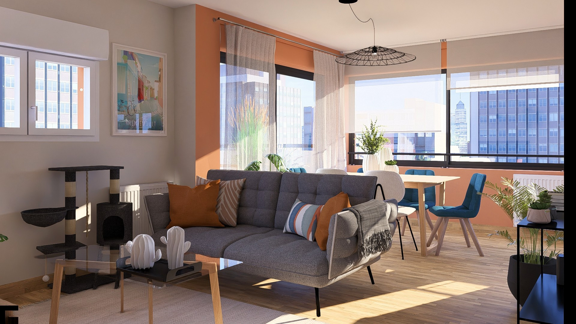 Décoration pièce de vie - Appartement à Nantes