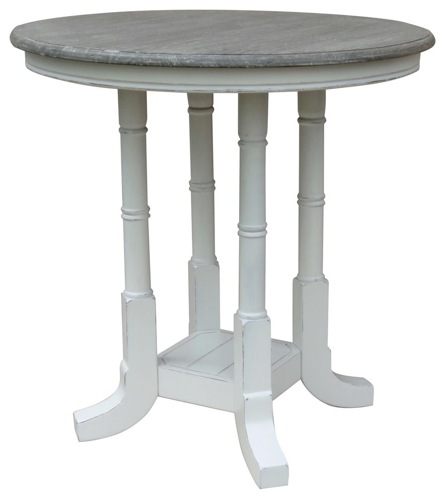 Gathering Pub Table Trade Winds Island White Traditional