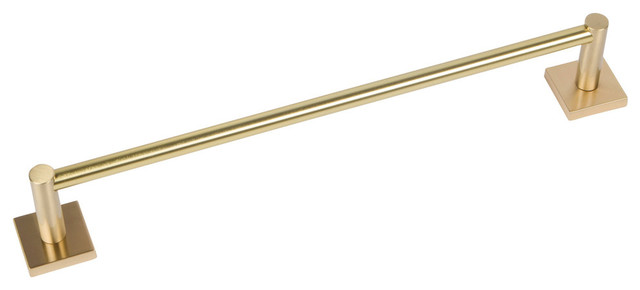 satin brass towel bar