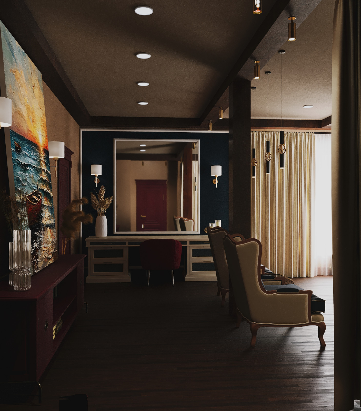 Усадьба с двумя флигелями.