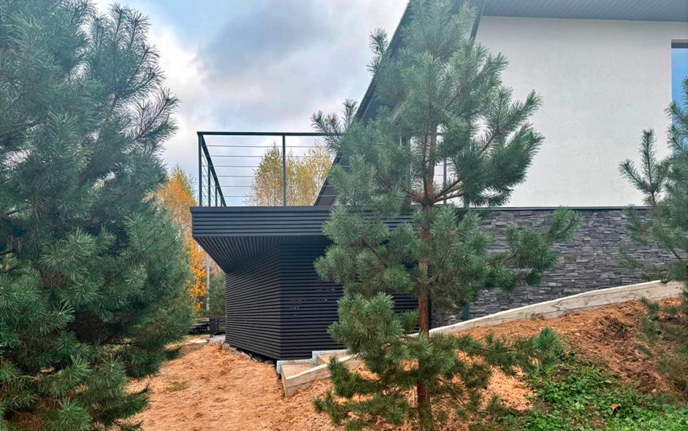 Проект пристройки террасы в современном стиле