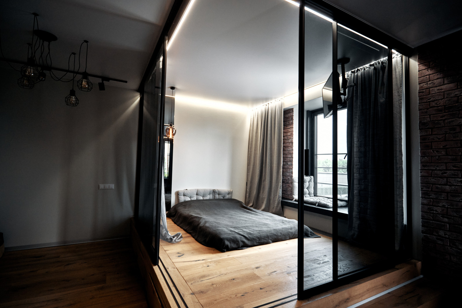 Угловая интерьерная перегородка raumplus