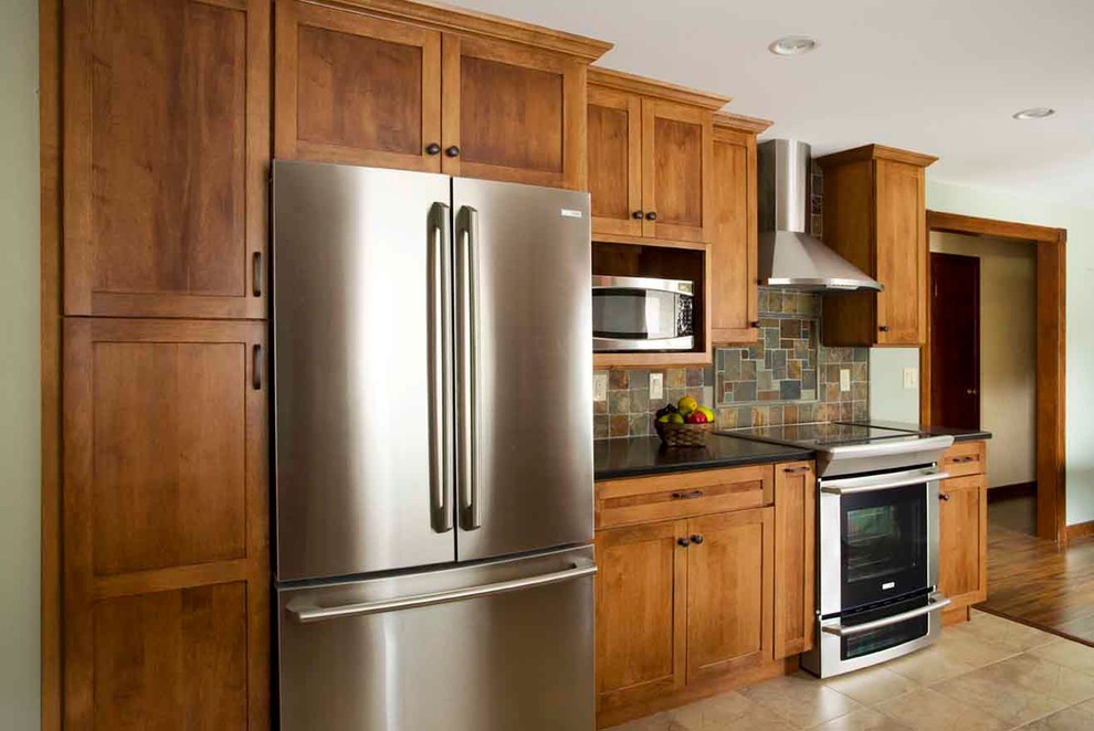 Mountain style kitchen photo in Boston