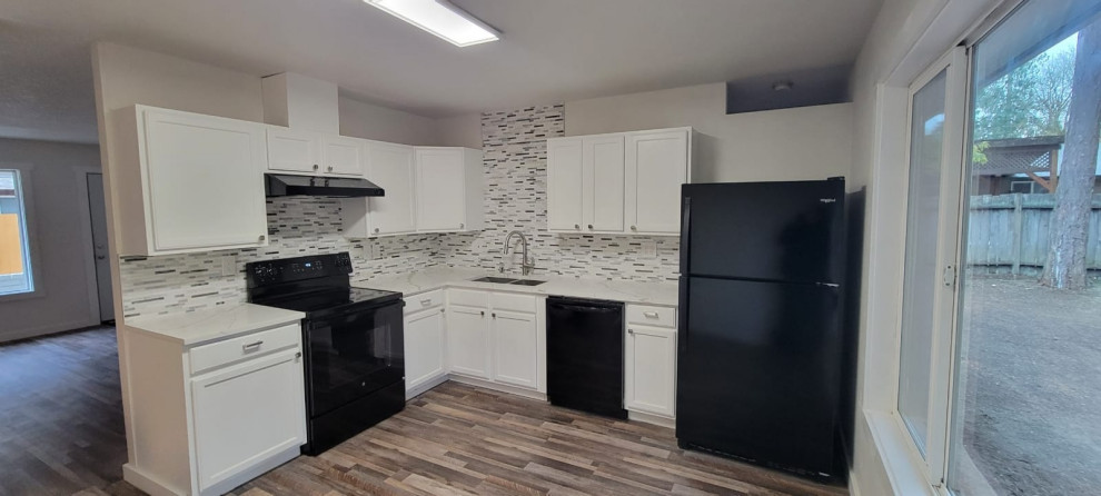 Example of a mountain style kitchen design in Seattle