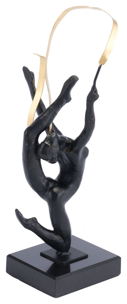 Zuo Fisherman Figurine Black Zuo Modern A11791