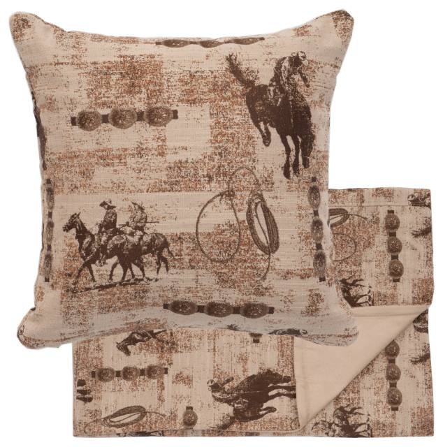 Hank Bedscarf and Pillow Set, King Southwestern Bedding by Wooded