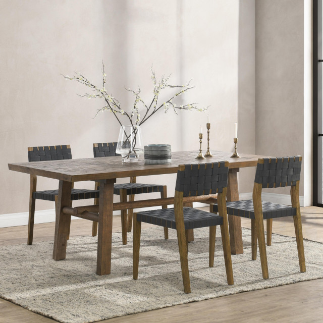 Liana 78" Reclaimed Pine Wood Dining Table, Brown by Kosas Home ...