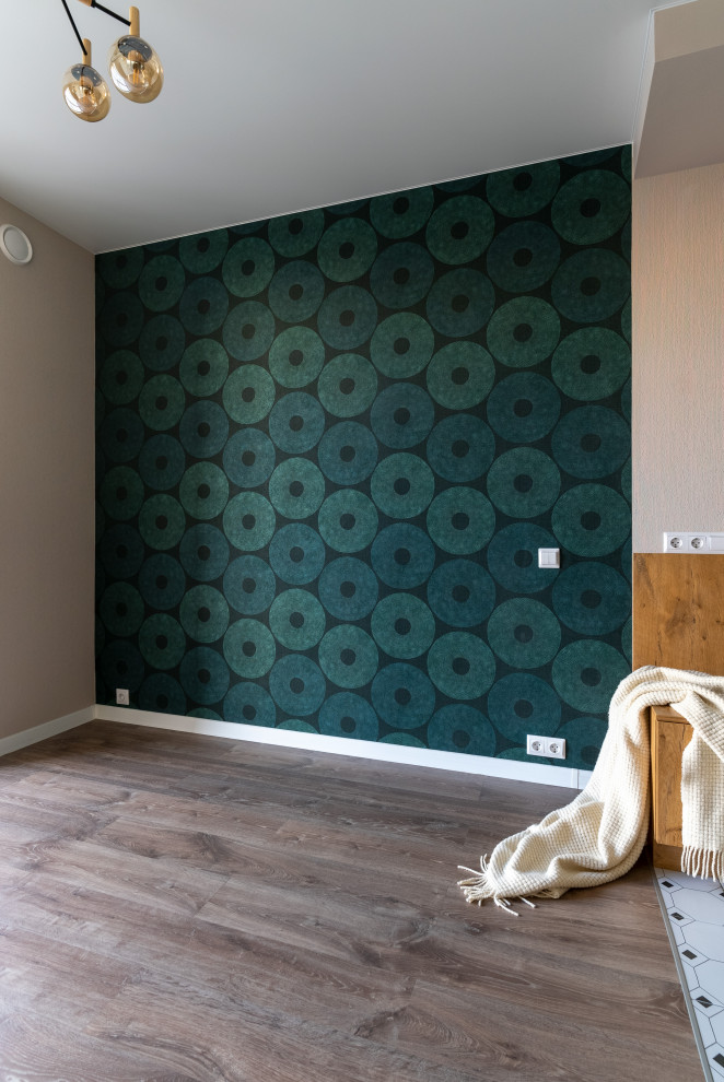 Как из однушки 45 кв.м сделать двушку с гардеробом и акцентной изумрудной кухней