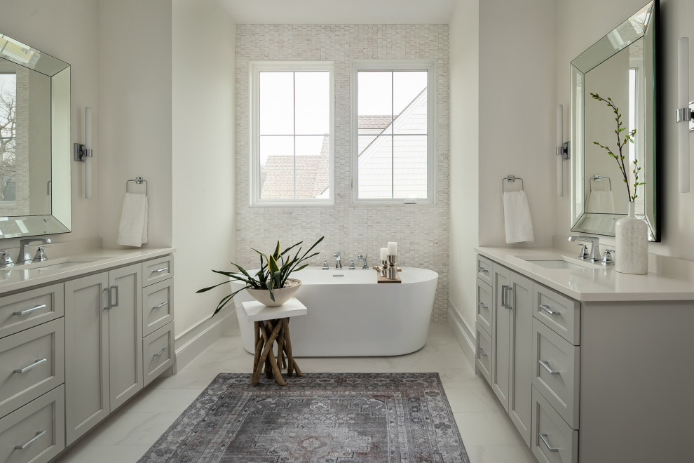 Reinhardt Estates Transitional Bathroom Kansas City by Nate