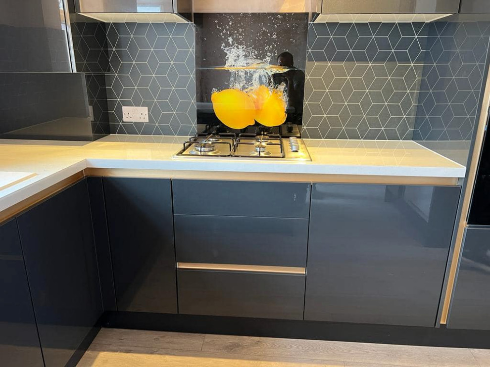 Leicester anthracite grey glossy