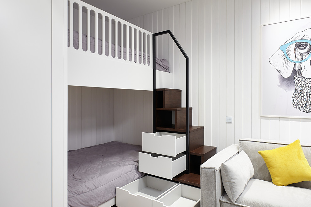 Small contemporary kids' room in Moscow.