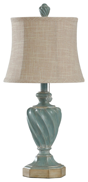 distressed table lamp