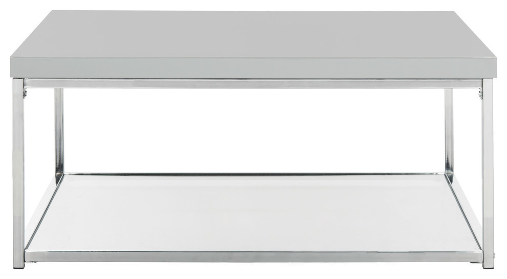 Malone Chrome High Gloss Coffee Table Contemporary Coffee Tables