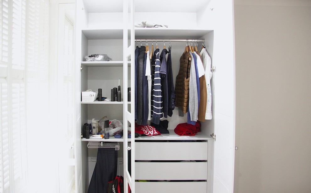 White Lacquered mirror wardrobes