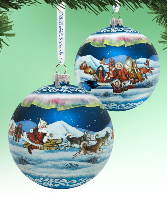 Hand Painted Scenic Glass Ornament Ball, Limited Edition - Traditional ...