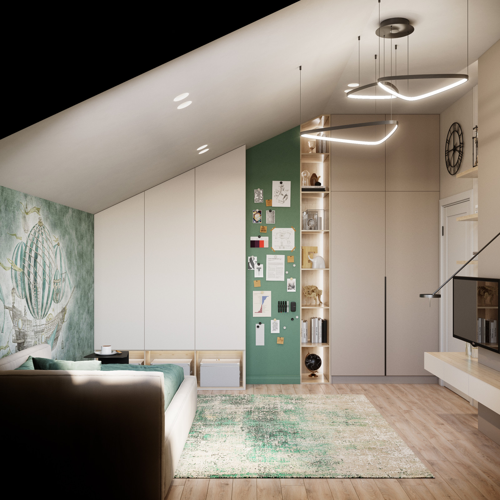 Встроенные системя хранения для одежды и игрушек