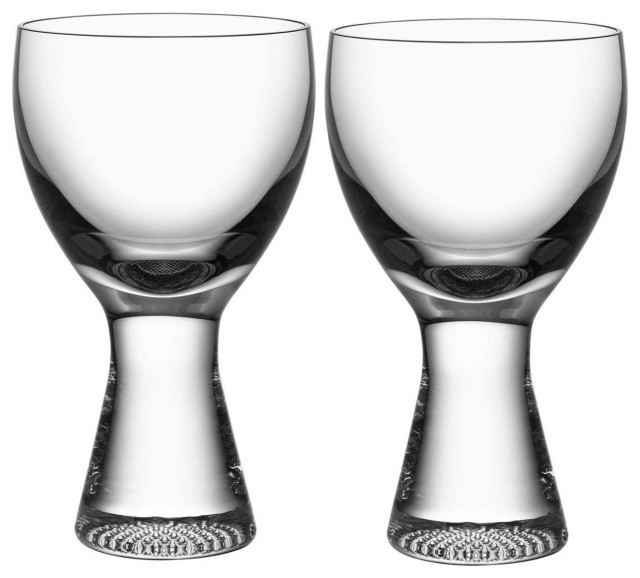 Kosta Boda Limelight Wine Glasses Pair Contemporary Wine Glasses