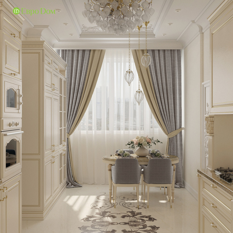 Дизайн трехкомнатной квартиры 120 кв. м в классическом стиле. Фото проекта