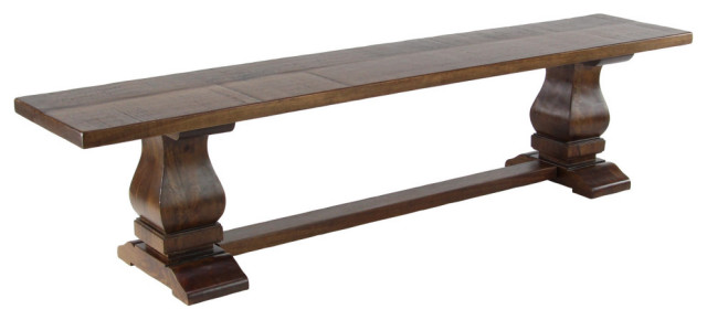 Rustic Brown Mango Wood Bench 62944