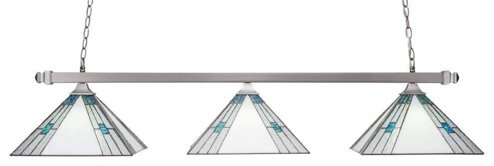 Square 3 Light Island In Brushed Nickel (403-BN-953)