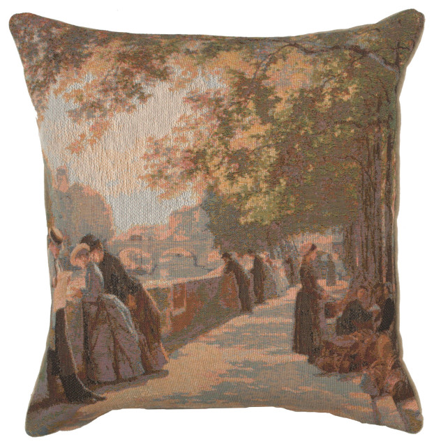 Bank of the River Seine II European Cushion Cover