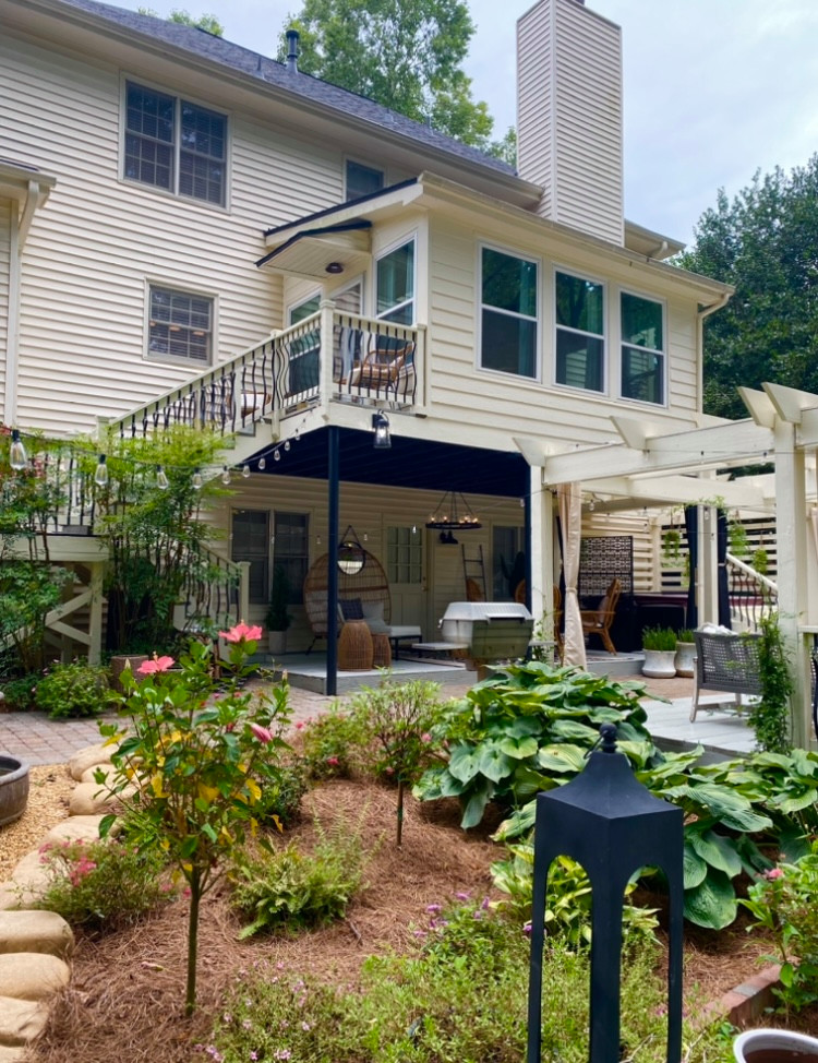 Hot Tub Spa Surround/Patio Pergola with Fireplace