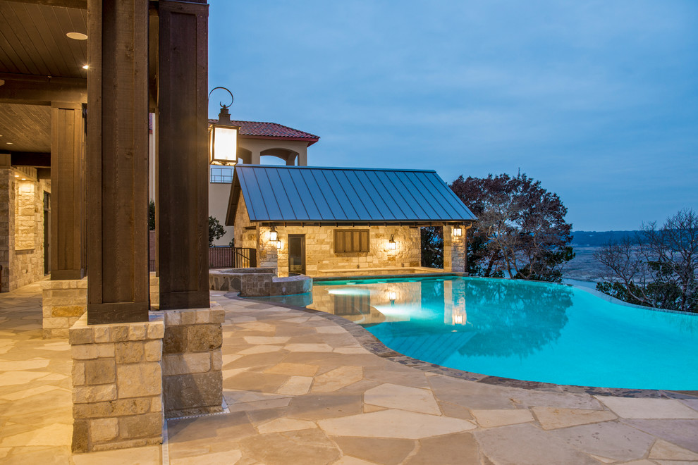 Pool - rustic pool idea in Austin