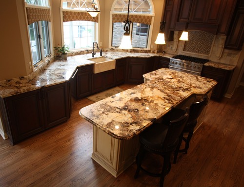 Splendor White Granite Kitchen Countertops Design Ideas