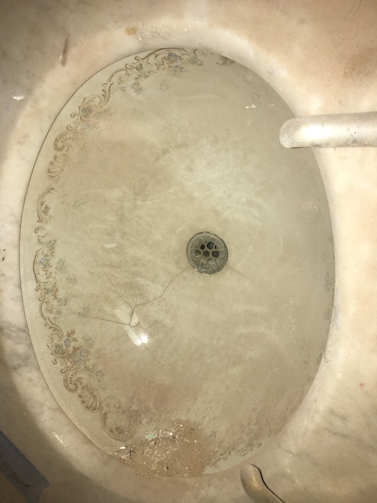 Antique Porcelain sink repair