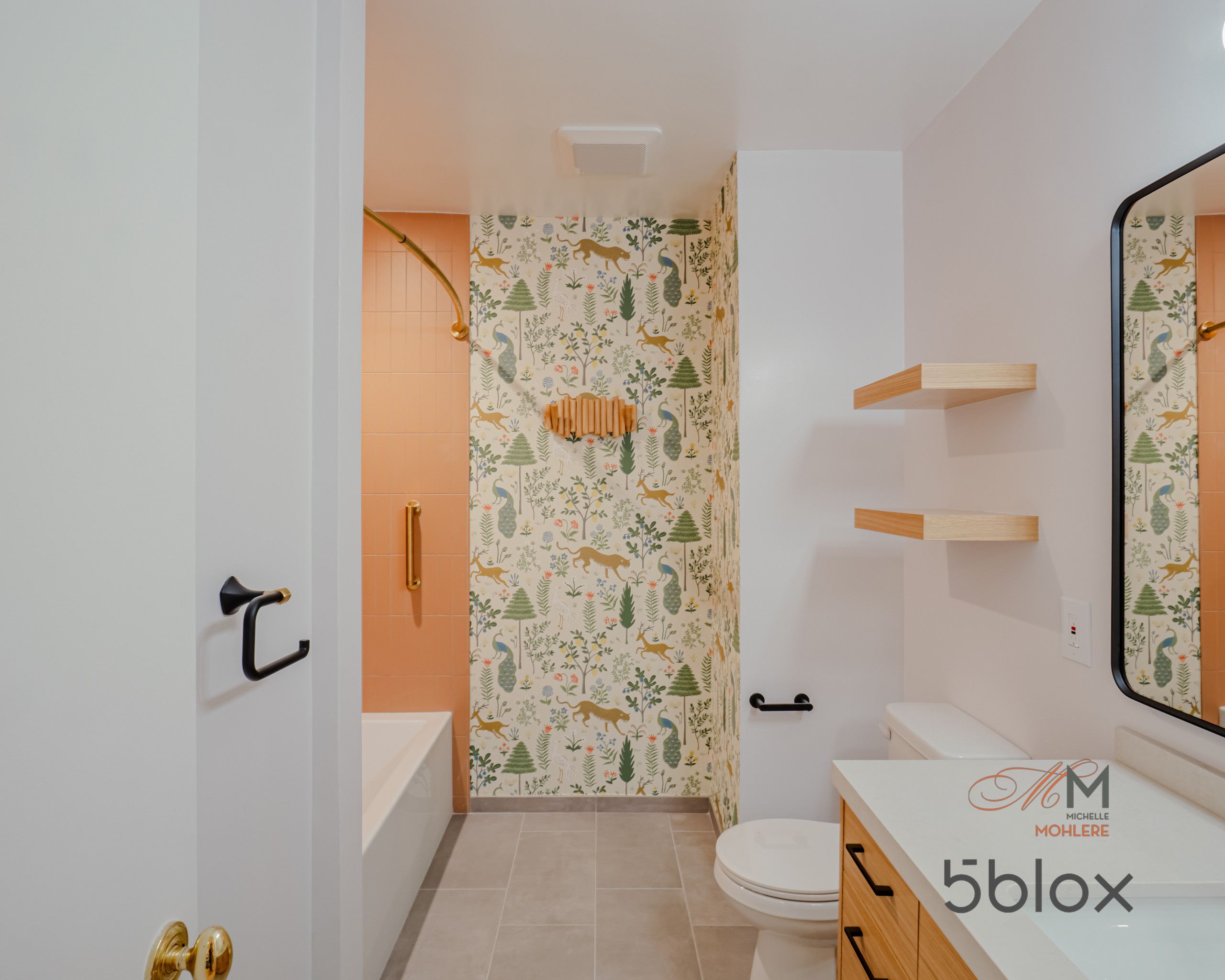 Colorful Modern Bathroom Refresh