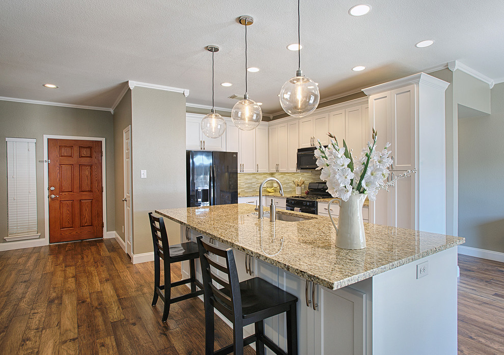White & Beige Kitchen Transitional Kitchen Austin by Convict