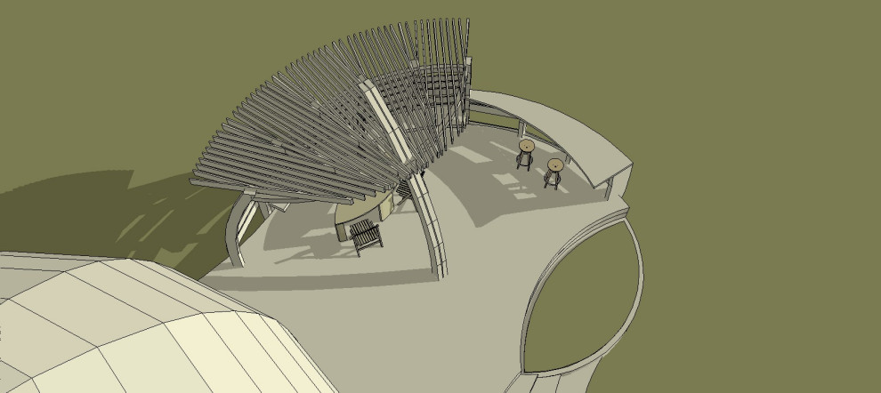 Необычная веранда (и терраса) к Необычному Дому (проект "Фазенда-лайф")