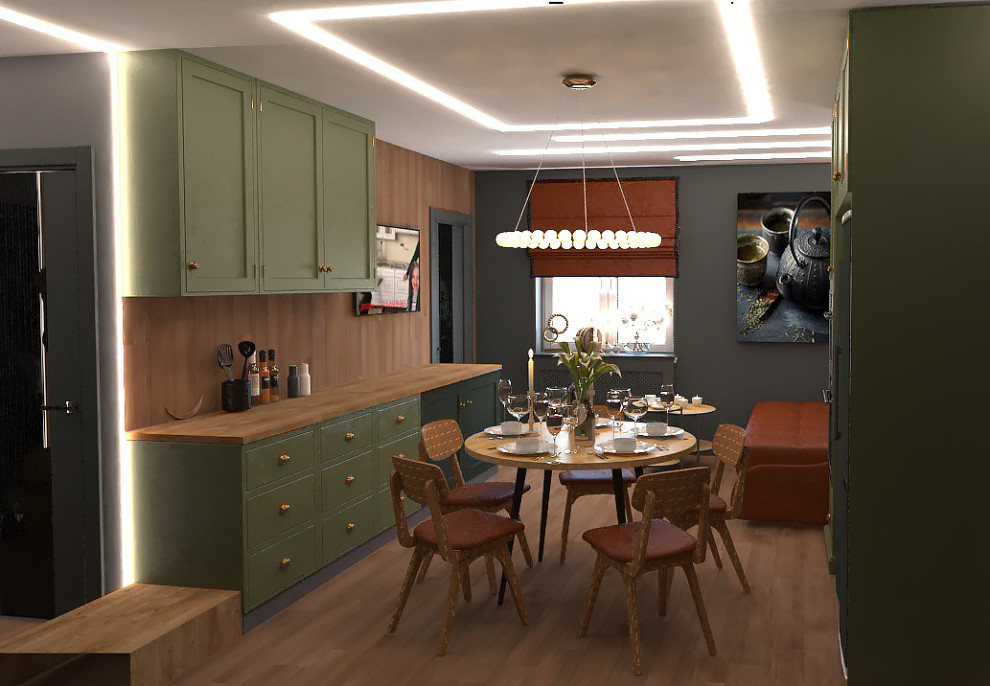 проходная кухня-студия