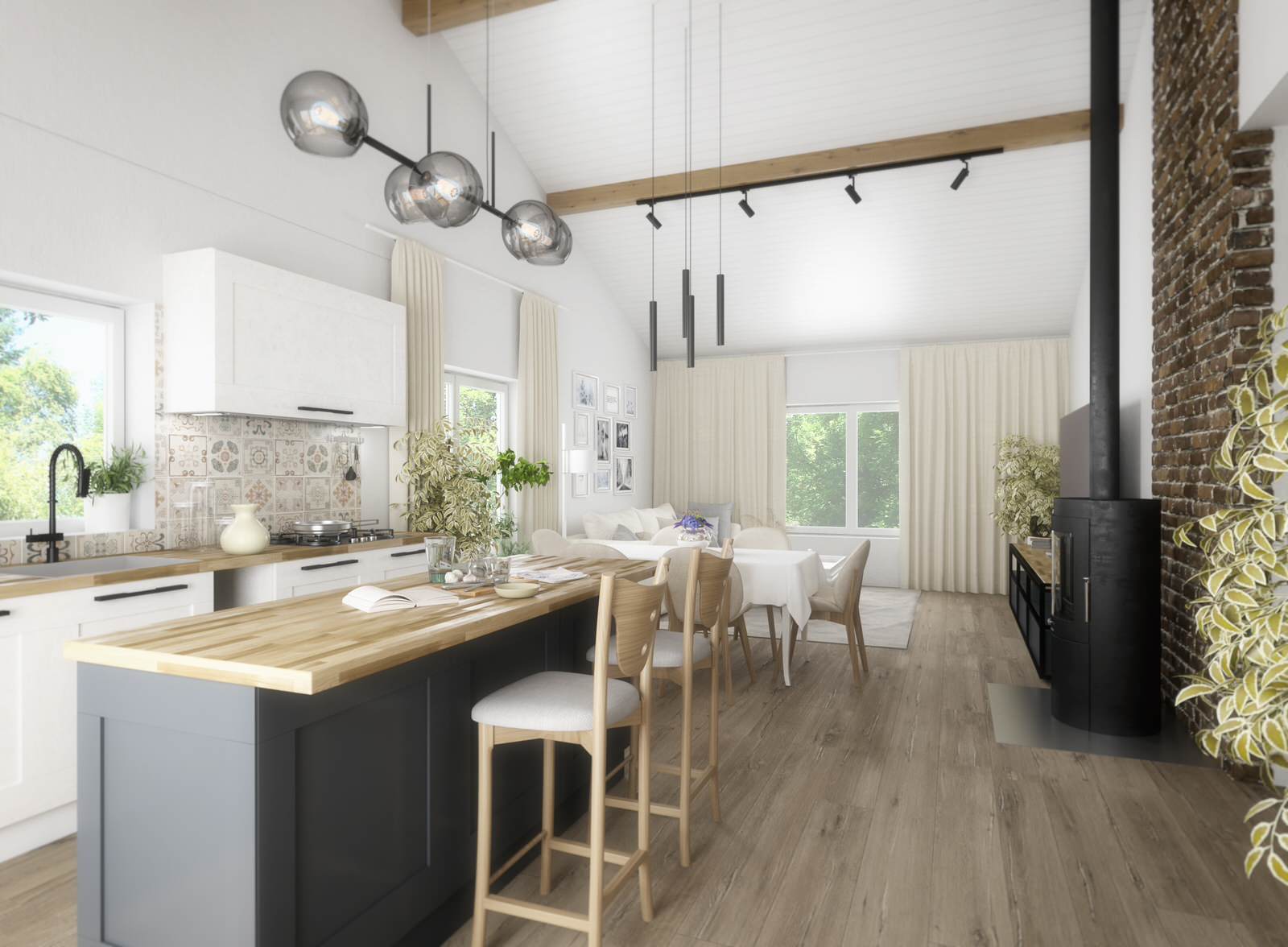 Скандинавский стиль в "каркаснике".