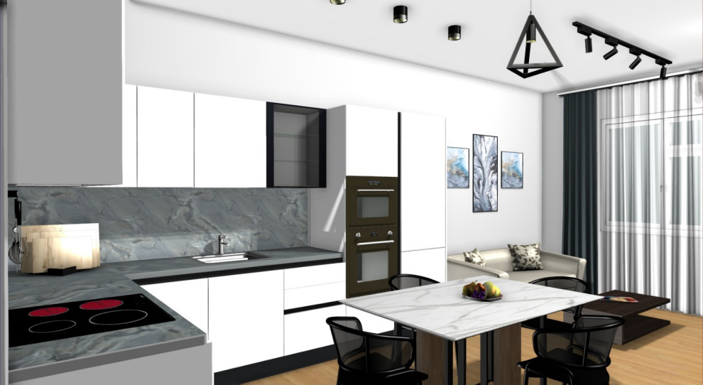 Вид со входа на кухню