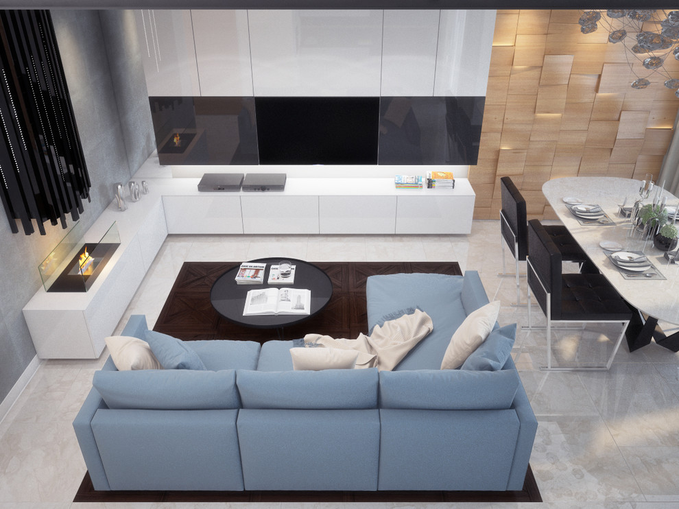 Интерьер квартиры в современном стиле с нотами ар-деко. ЖК Мегаполис. Минск