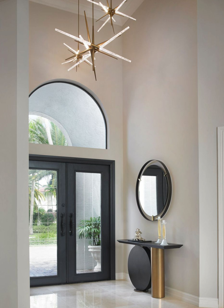 Entryway - transitional entryway idea in Miami