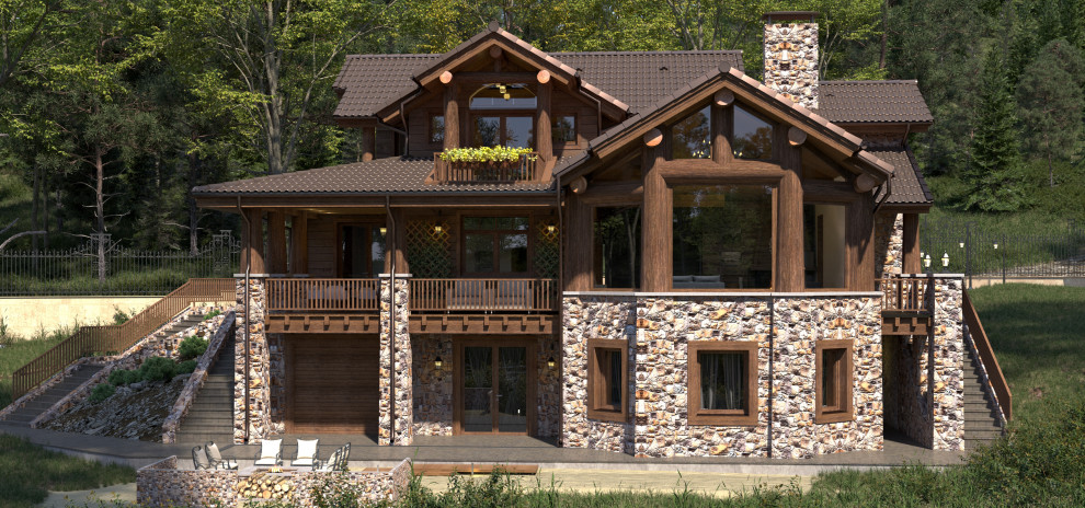Частный дом в горном Американском стиле