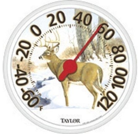 Taylor Indoor Outdoor Thermometer 13 5 Black Bezel Rustic