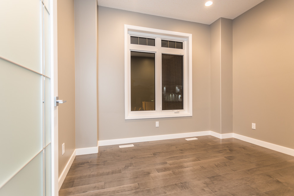 Inspiration for a transitional home design remodel in Edmonton