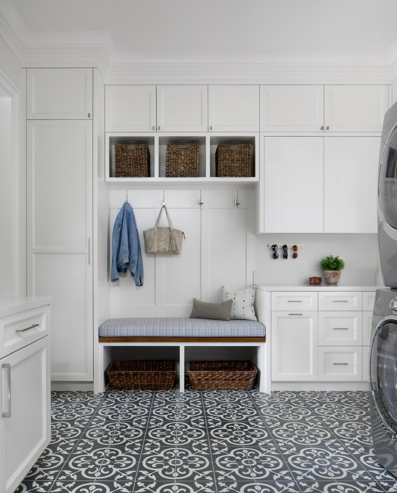 Inspiration for a beach style utility room in San Francisco.