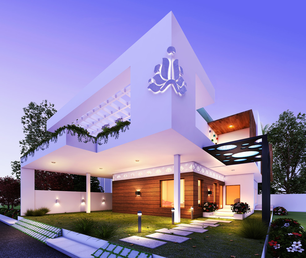 This is an example of a modern exterior in Chennai.