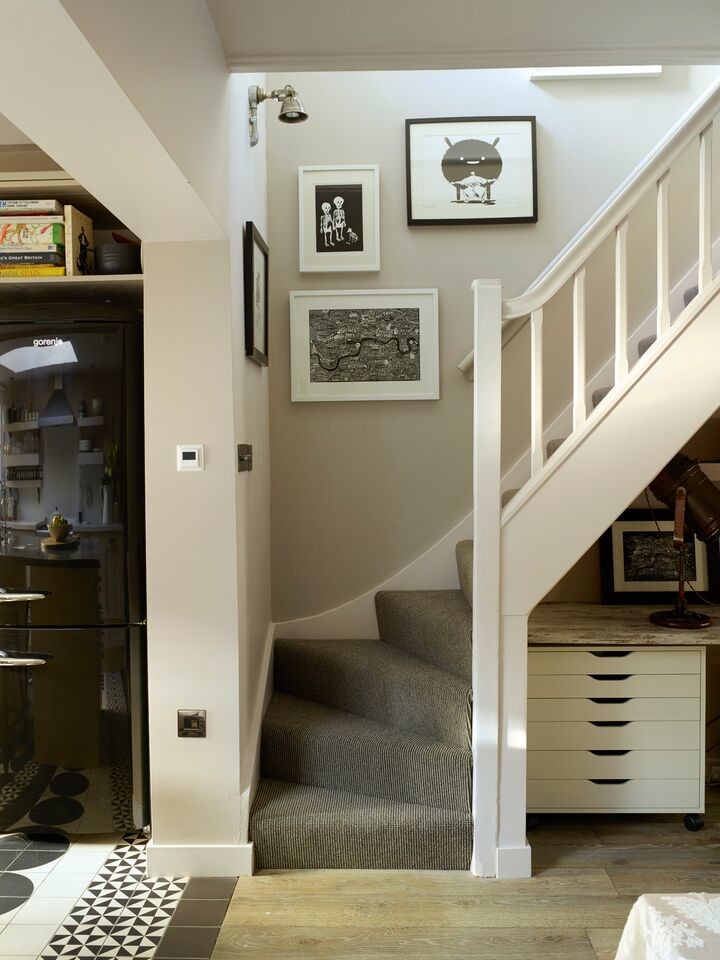 This is an example of an eclectic staircase in London.