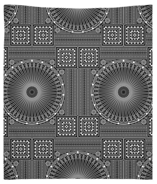 Gujarat Bandhani Tapestry, 51x60 Contemporary Tapestries by