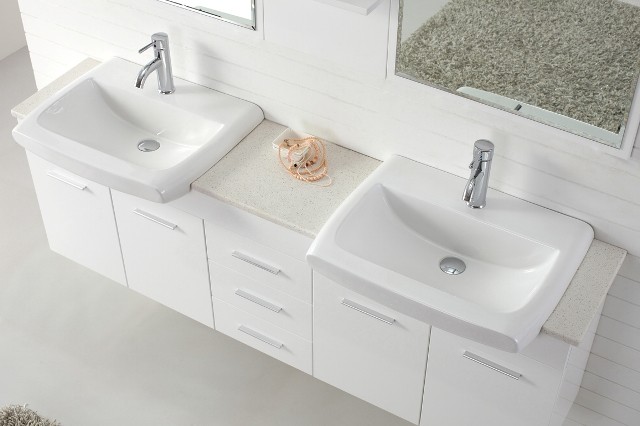 Bathroom Sinks Double Basin roma 1800 double basin white vanity Bathroom Sinks Double Basin roma 1800 double basin white vanity