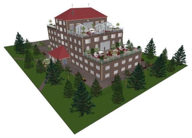 "Космические мечты". Проект озеленения крыш пансионата