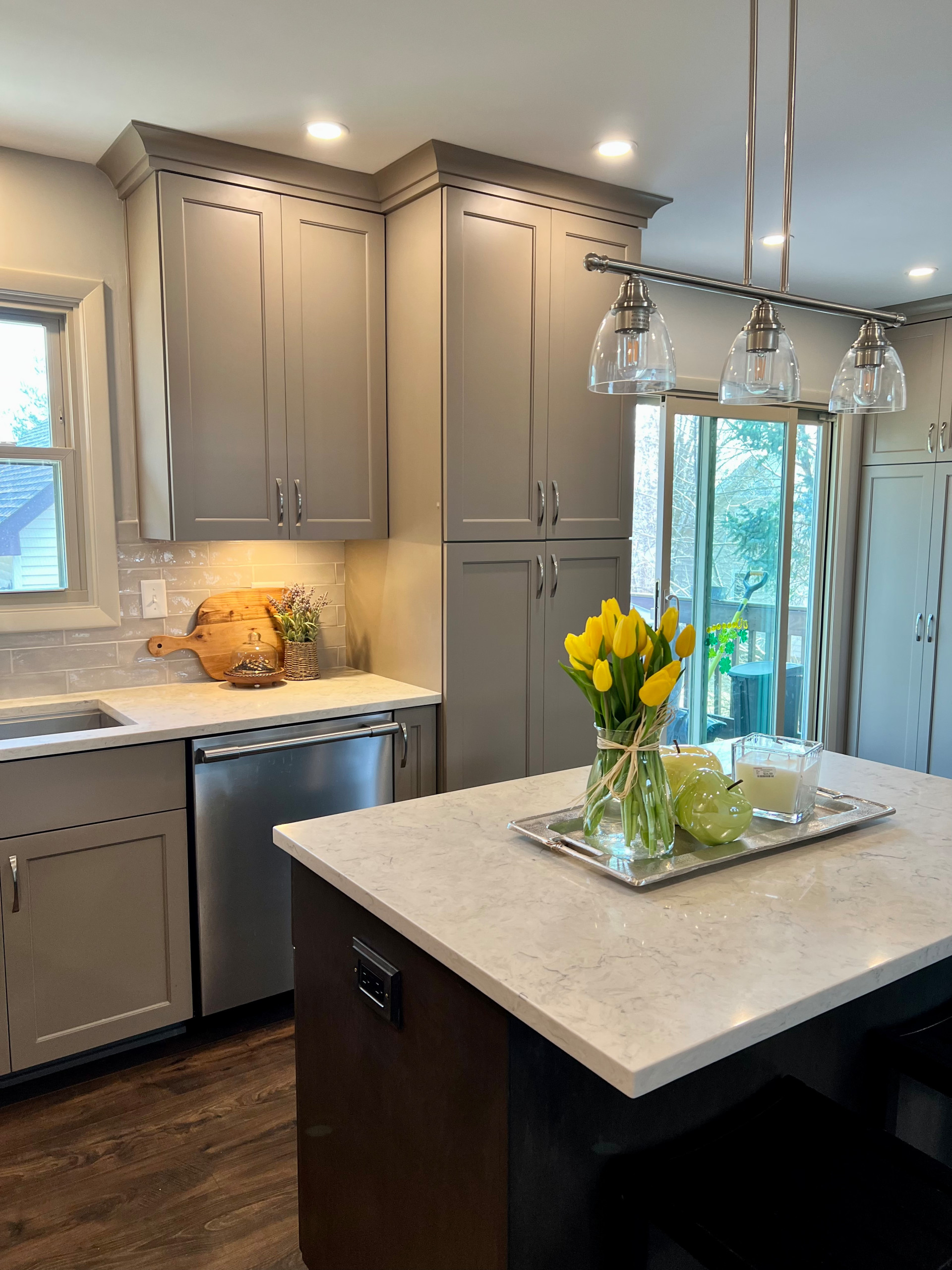 Warm Gray Traditional Kitchen