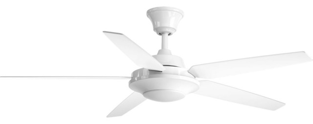 Signature Plus II Collection 54" LED 5 Blade Fan, White